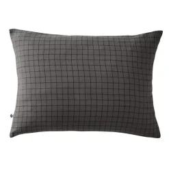 Discount Federa rettangolare garza di cotone (70 cm) Gaïa Mix Grigio granito Federe Cuscino Letto