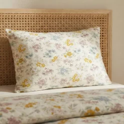 Discount Federa rettangolare in garza di cotone (50 x 70 cm) Gaïa Aquarelle Multicolore Federe Cuscino Letto