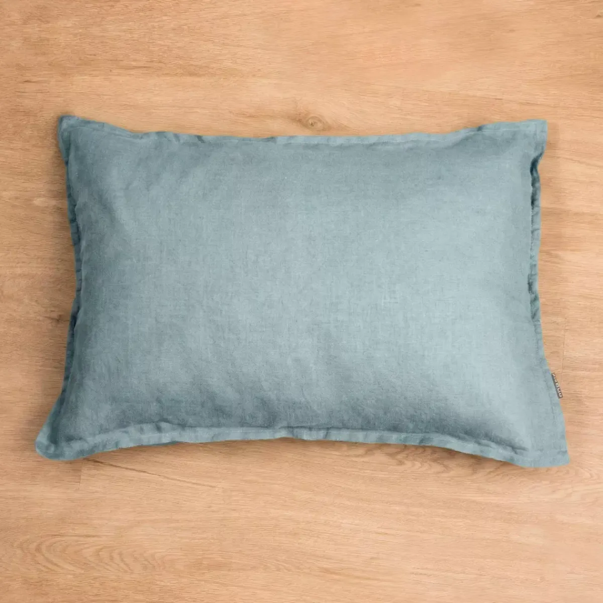 New Federa Rettangolare in Lino Lavato (50 x 80 cm) Louise Azzurro Federe Cuscino Letto