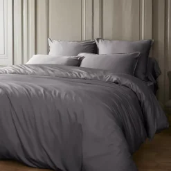 Best Federa rettangolare in raso di bambù (70 cm) Sienna granito Federe Cuscino Letto