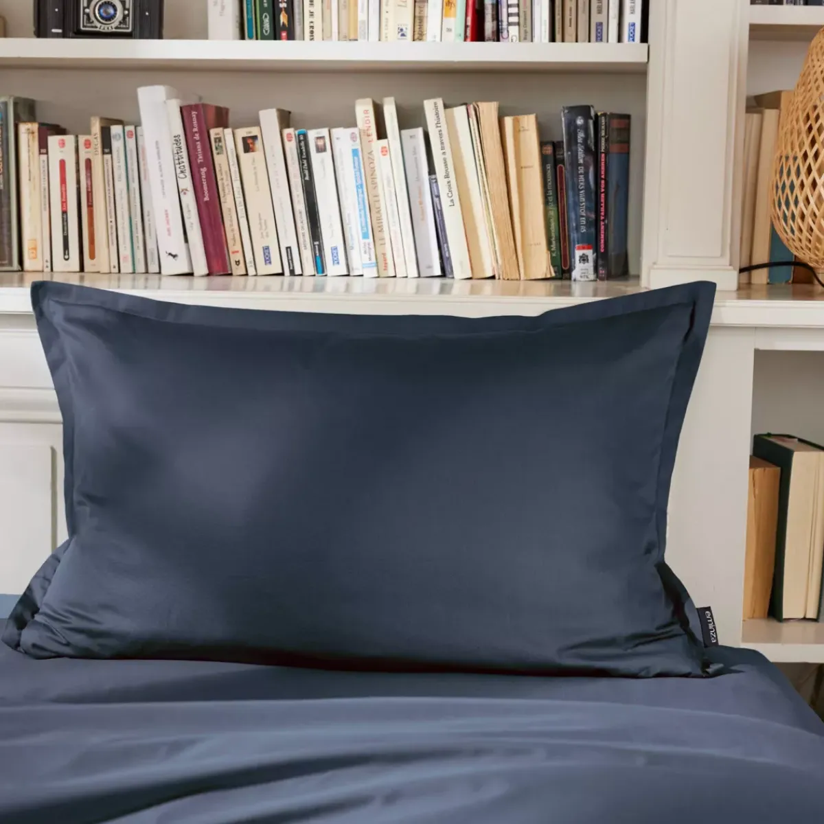 Hot Federa rettangolare percalle di cotone (70 cm) Cali Blu marine Federe Cuscino Letto