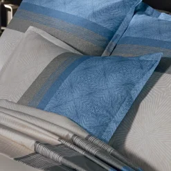 Hot Federa rettangolare raso di cotone (50 x 70 cm) Tiago Blu Federe Cuscino Letto