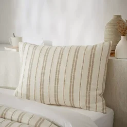 Outlet Federa rettangolare reversibile in cotone testurizzato e percale (50 x 70 cm) Alice Federe Cuscino Letto