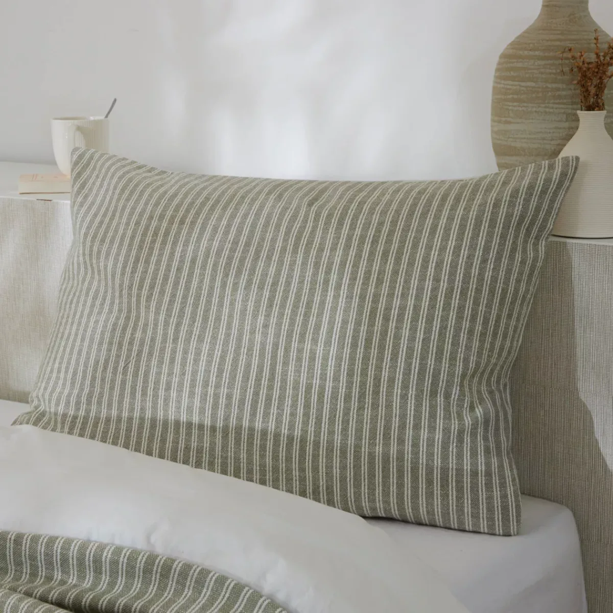 Discount Federa rettangolare reversibile in cotone testurizzato e percalle (50 x 70 cm) Alice Federe Cuscino Letto