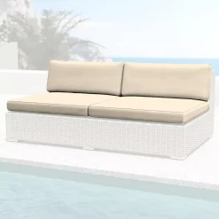 Federe per cuscini di ricambio per Divano da giardino 2 persone Palma Beige