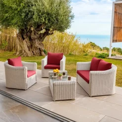 Discount Federe per cuscino di ricambio per salotto da giardino Calvi 4 posti - Accessori E Cuscini