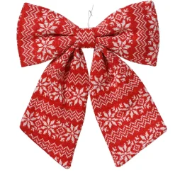 Fiocco di Natale (H32 cm) Tradizione Rosso e bianco