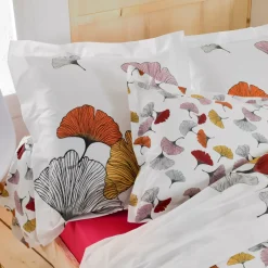 Discount Fodera cuscino a rullo percalle di cotone (L200 cm) Gingko Federe Cuscino Letto