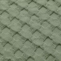 Fodera cuscino rettangolare cotone nido d'ape (30 x 50 cm) Maya Verde rosmarino