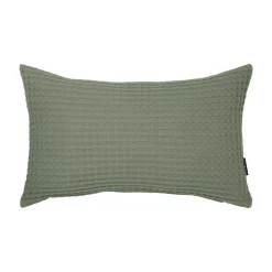 Fodera cuscino rettangolare cotone nido d'ape (30 x 50 cm) Maya Verde rosmarino