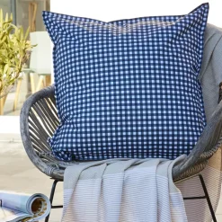 Online Fodera per cuscino da esterno quadrata Vickie Blu notte Cuscino Decorativo Per Esterno|Accessori E Cuscini