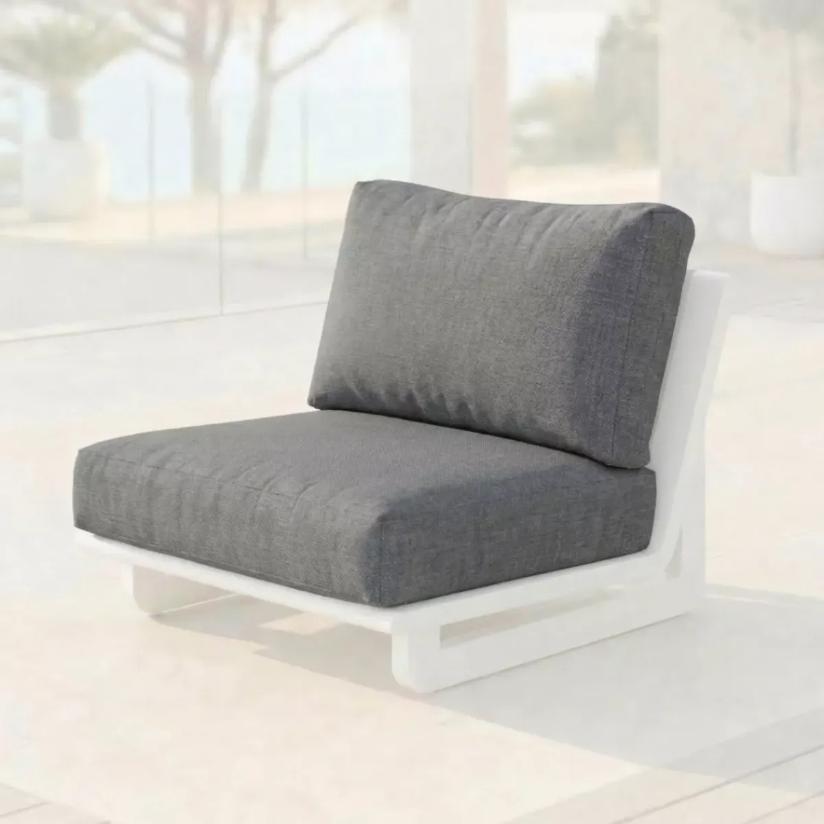 Online Fodere per cuscini di ricambio per Poltrona Long Beach Grigio Accessori E Cuscini