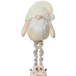 Folletto di Natale Gigante (H122 cm) Gaston carino Bianco crema
