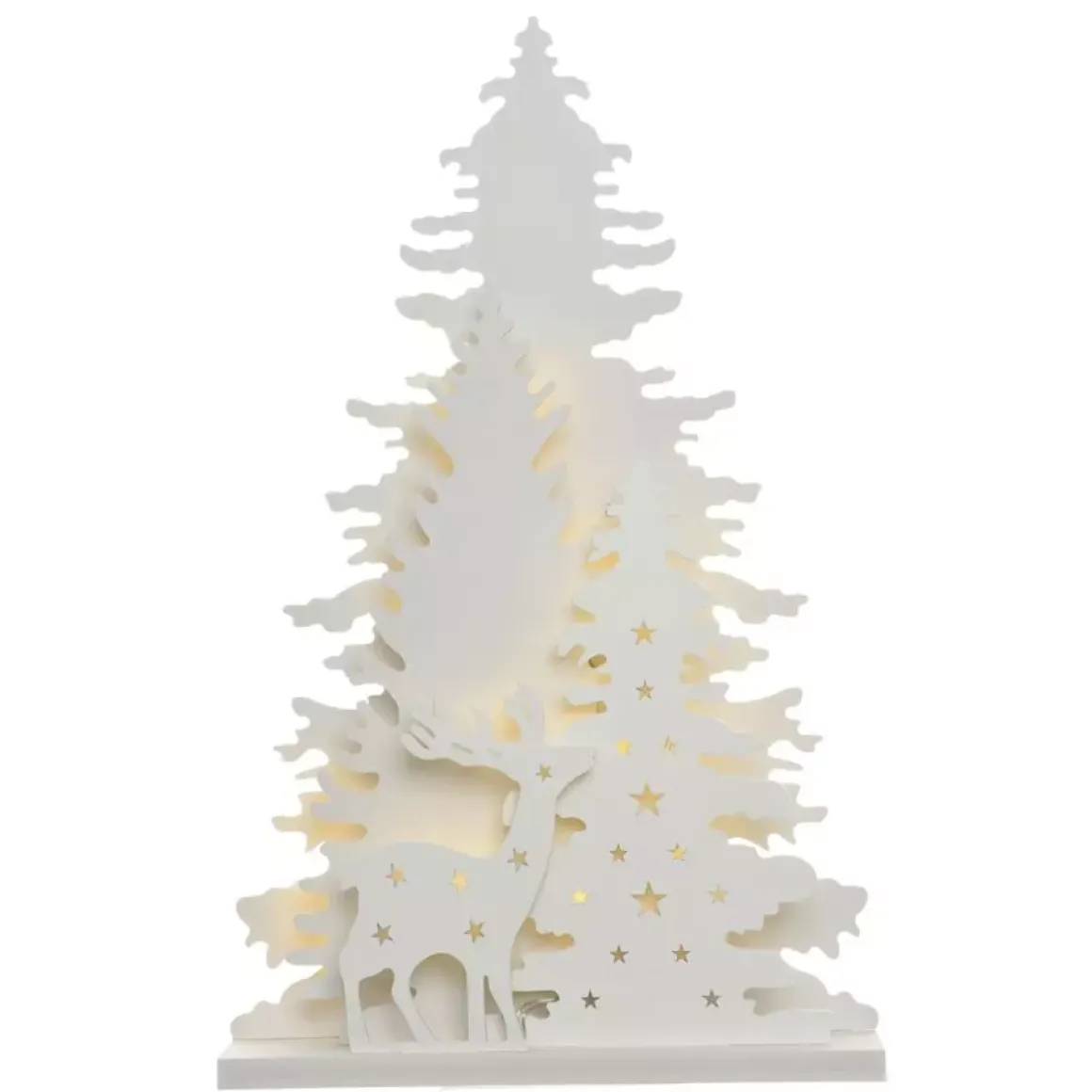 Foresta nordica luminosa a pile bianco caldo