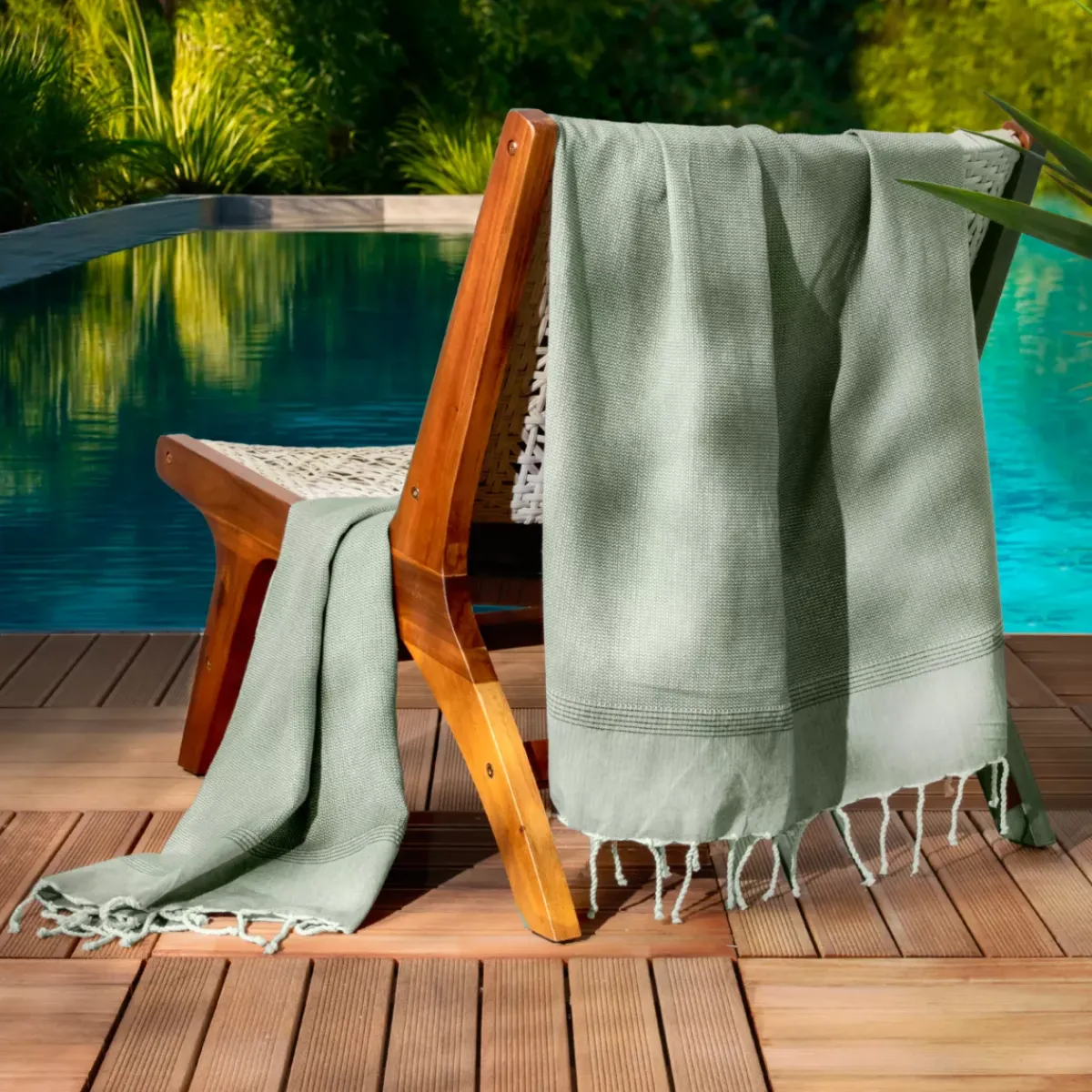 Clearance Fouta cotone riciclato (100 x 200 cm) Beach Biancheria Bagno|Fouta