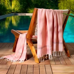 Online Fouta cotone riciclato (100 x 200 cm) Beach Corallo Biancheria Bagno|Fouta