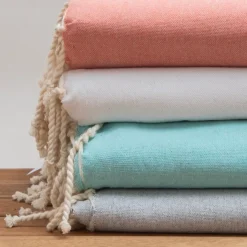 Discount Fouta cotone riciclato (200 x 200 cm) Ecume Corallo Biancheria Bagno|Fouta