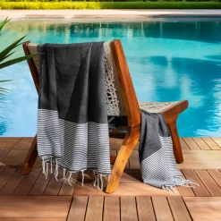Fouta cotone riciclato (100 x 200 cm) Oceano Biancheria Bagno|Fouta