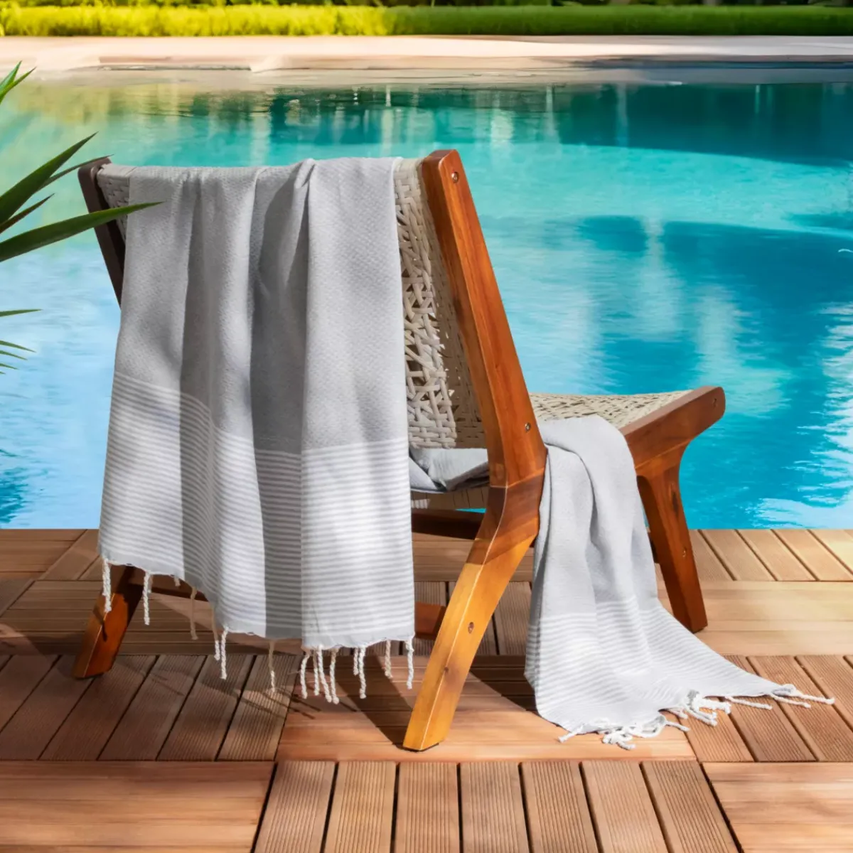 New Fouta cotone riciclato (100 x 200 cm) Oceano Biancheria Bagno|Fouta