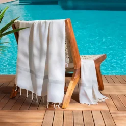 Online Fouta cotone riciclato (100 x 200 cm) Selma Bianca Biancheria Bagno|Fouta