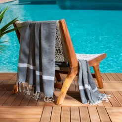 Outlet Fouta cotone riciclato (100 x 200 cm) Selma Biancheria Bagno|Fouta