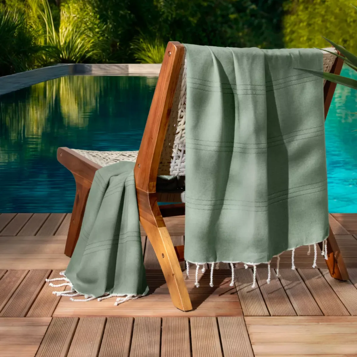 Fouta cotone riciclato (100 x 200 cm) Sunshine Biancheria Bagno|Fouta