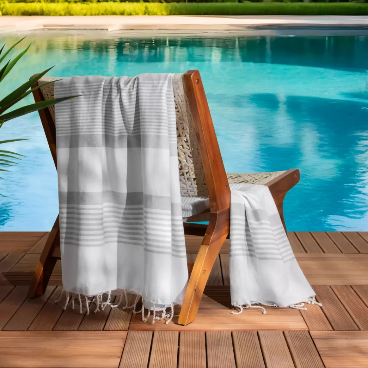 Hot Fouta cotone riciclato (200 x 200 cm) Summer Bianca Biancheria Bagno|Fouta