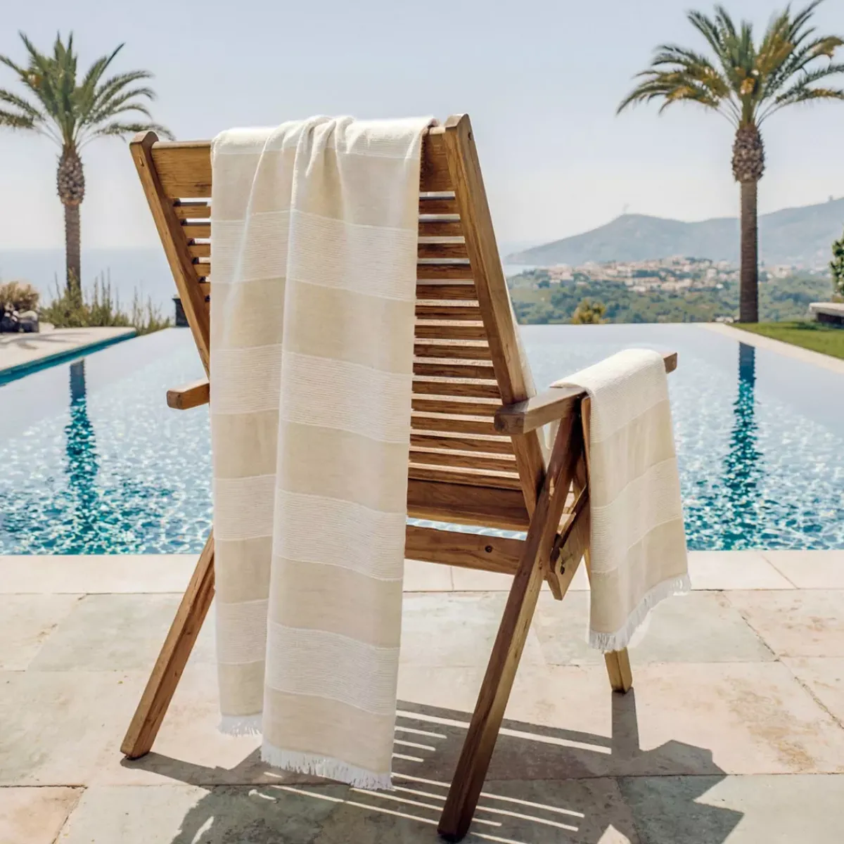 Discount Fouta doppio cotone e spugna (180 x 180 cm) Mareva Biancheria Bagno|Fouta
