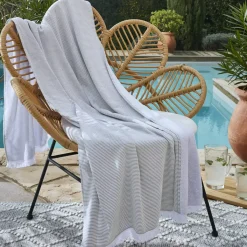 Outlet Fouta in cotone e spugna (95 x 180 cm) Naël ninfea Fouta