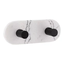 Gancio doppio adesivo effetto marmo Sema Grigio