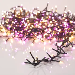 Ghirlanda di luci 22,5 m 1000 LED cavo nero NewLuxe Bicolore Arancione/viola