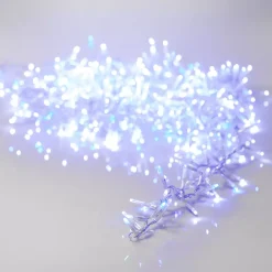 Ghirlanda di luci 11 m 500 LED cavo trasparente NewLuxe Bicolore Bianco/blu