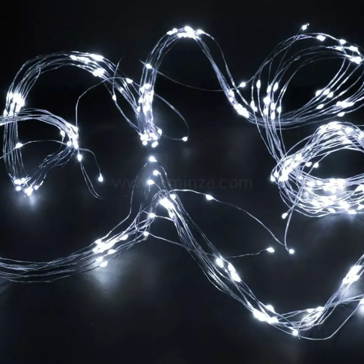 Ghirlanda luminosa 195 cm 40 micro LED a pile Bianco freddo