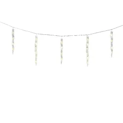 Ghirlanda luminosa collegabile 3,60 m 60 LED Ghiaccioli effetto Flash Bianco caldo