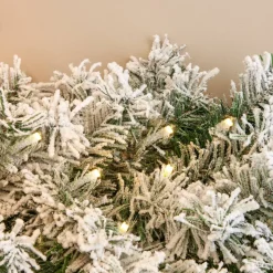 Ghirlanda luminosa di abete (180 cm - D25) Royal Verde innevato e bianco caldo