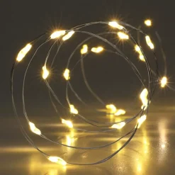 Ghirlanda luminosa Micro LED 2 m Bianco caldo 40 LED Timer CA a pile
