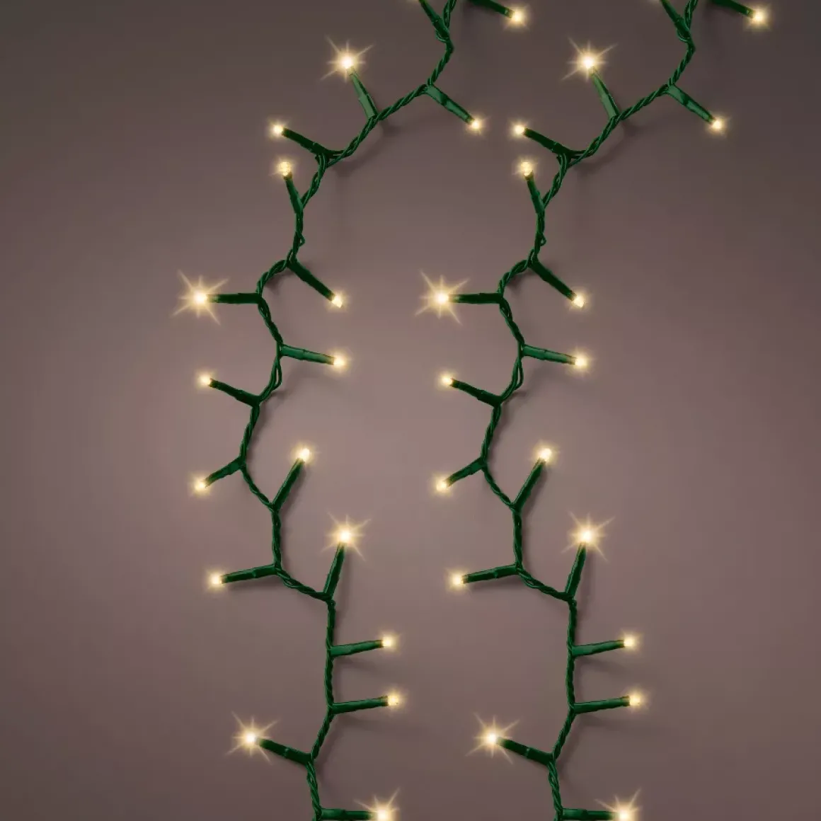 Ghirlanda luminosa 45 m 2000 LED cavo verde Luxe Bianco caldo Champagne