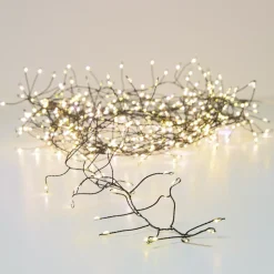 Ghirlanda luminosa 18 m 1440 Micro LED cavo nero Luxe Bianco caldo