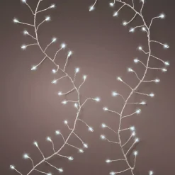Ghirlanda luminosa 6 m 480 Micro LED cavo argento Luxe Bianco freddo