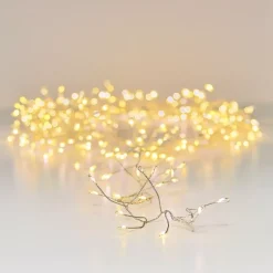 Ghirlanda luminosa 18 m 1440 Micro LED cavo argento Luxe Bianco caldo