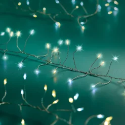 Ghirlanda luminosa 12 m 960 Micro LED cavo argento Luxe bicolore Bianco caldo e freddo