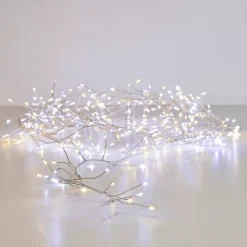 Ghirlanda luminosa 6 m 480 Micro LED cavo argento Luxe bicolore Bianco caldo e freddo