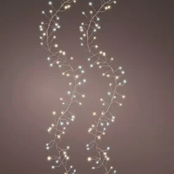 Ghirlanda luminosa 6 m 480 Micro LED cavo argento Luxe bicolore Bianco caldo e freddo