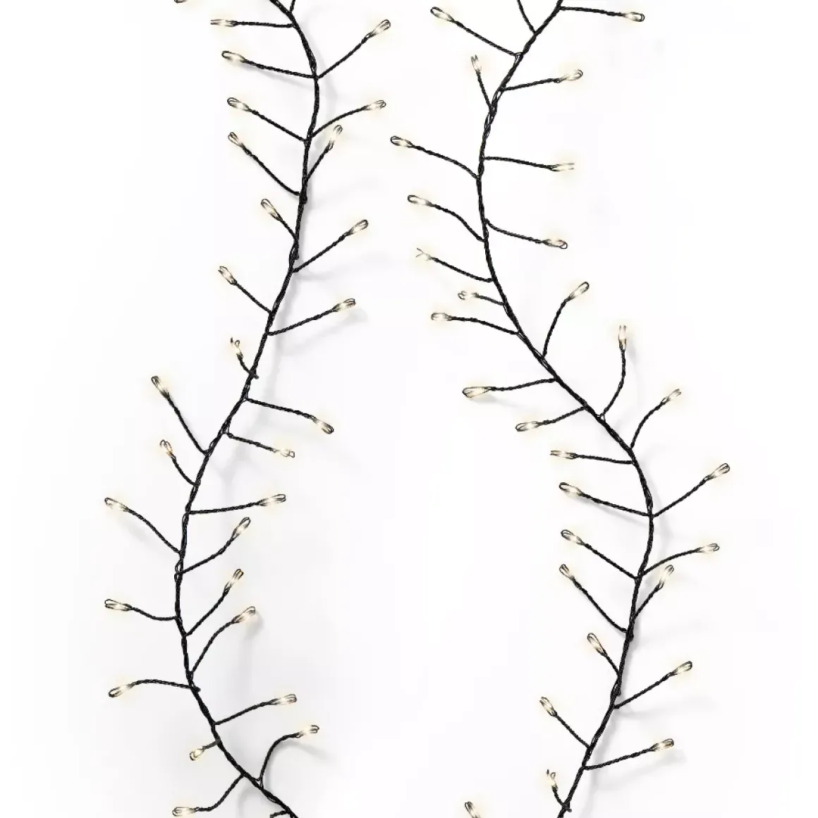 Ghirlanda luminosa 6 m 480 Micro LED cavo nero Luxe Bianco caldo