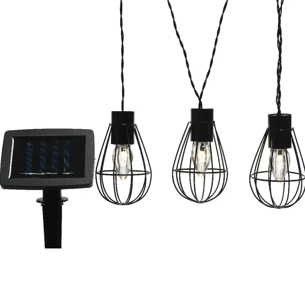Ghirlanda luminosa solare Gabbia 3,5 m - Bianco caldo 8 LED