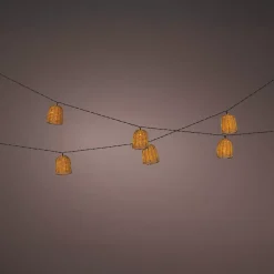Ghirlanda luminosa solare in resina intrecciata 8 LED (2,10 m) Campagna Naturale