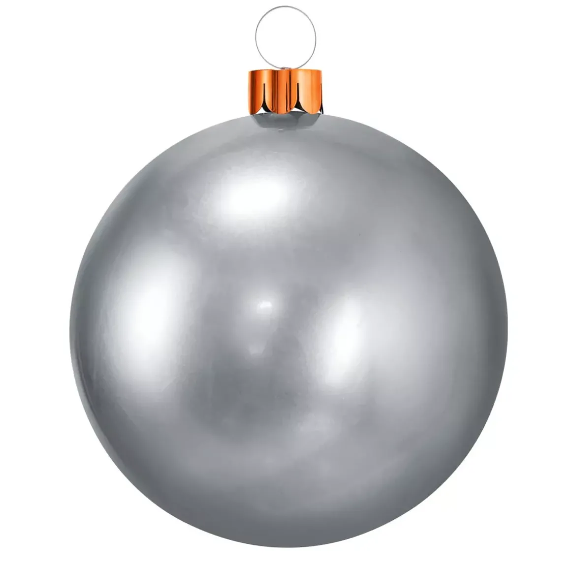 Grande pallina di Natale gonfiabile D45 cm Argento