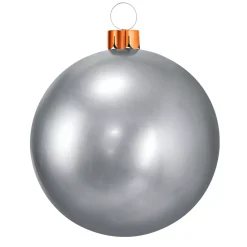 Grande pallina di Natale gonfiabile D65 cm Argento