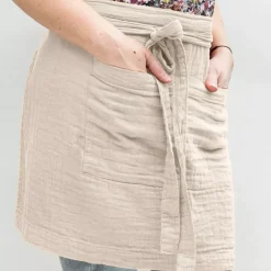 Best Grembiule con tasche garza di cotone Gaïa pampa Accessori Cucina