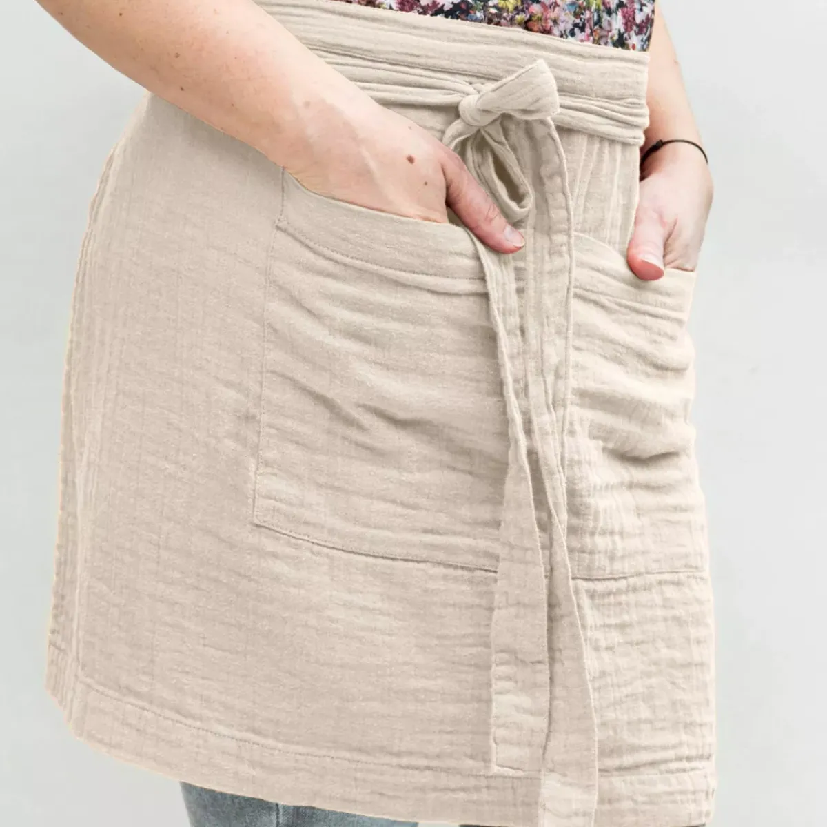 Best Grembiule con tasche garza di cotone Gaïa pampa Accessori Cucina